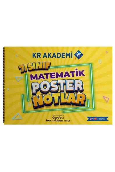 7. Sınıf Matematik Poster Notlar Kr Akademi Yayınları ürün görseli 1