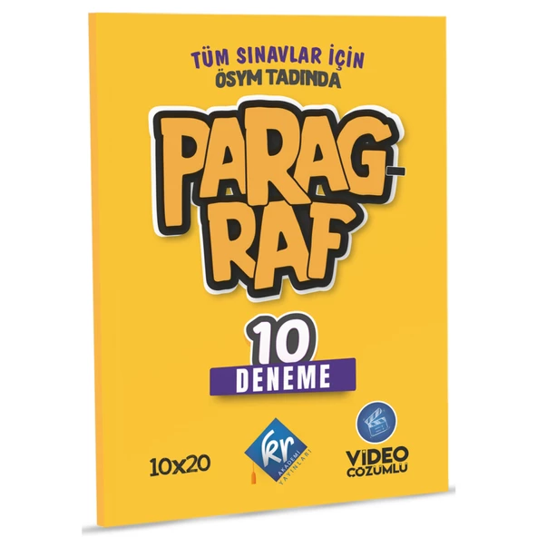 Tüm Sınavlar için Paragraf 10 Deneme Video Çözümlü KR Akademi Yayınları ürün görseli 1