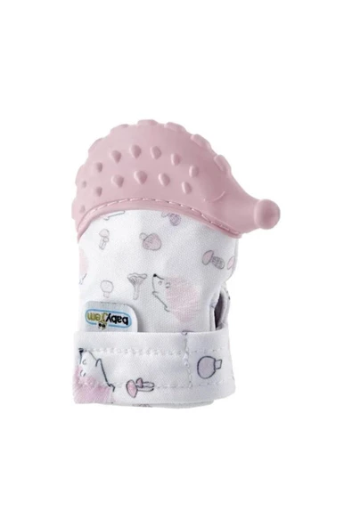 Babyjem Bebek Diş Kaşıyıcı Eldiven Kirpi Desenli Pembe ürün görseli 1
