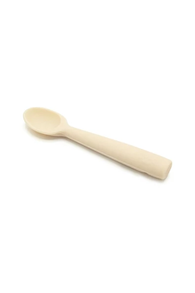 Babyjem Diş Kaşıyıcılı Silikon Kaşık Ekru - Bpa & Pvc & Latex & Plastik Içermez. ürün görseli 1