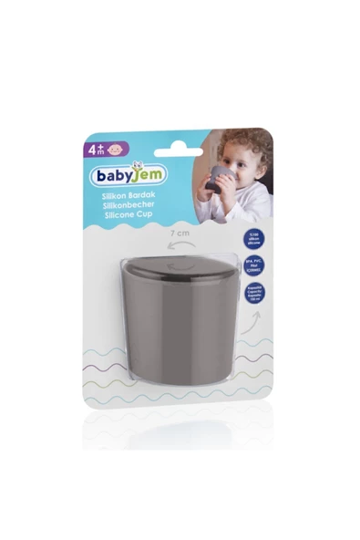 Babyjem Silikon Bardak Gri - Resim 5