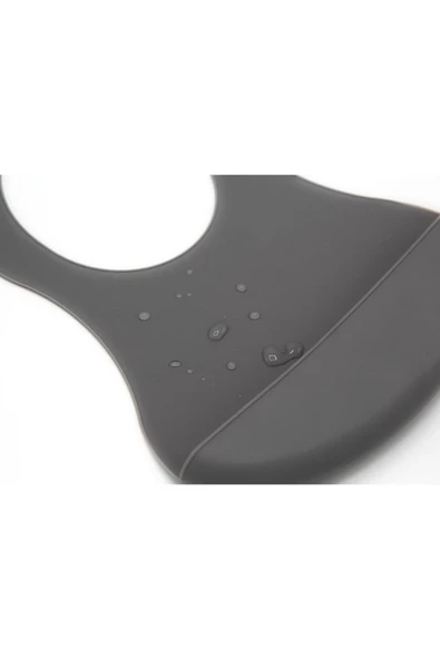 Babyjem Mini Silikon Önlük - Gri - Resim 5