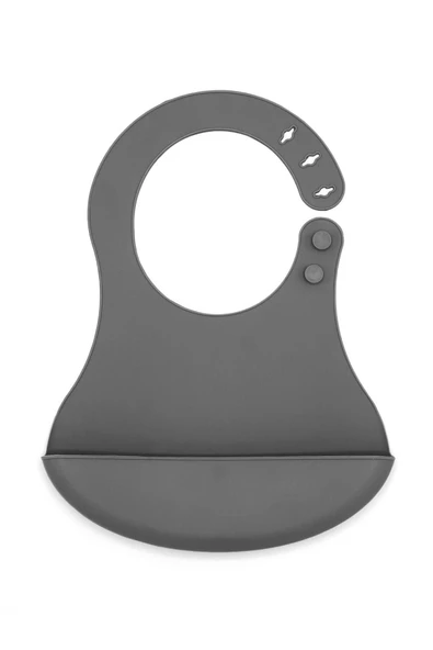 Babyjem Mini Silikon Önlük - Gri - Resim 2