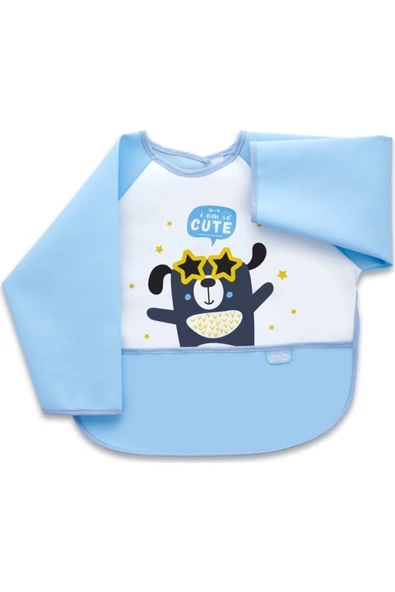 Babyjem Baby Jem Poli Muşamba Kollu Mama Önlüğü (NOT: ÖNÜ ASLAN DESENLİDİR) ürün görseli 1