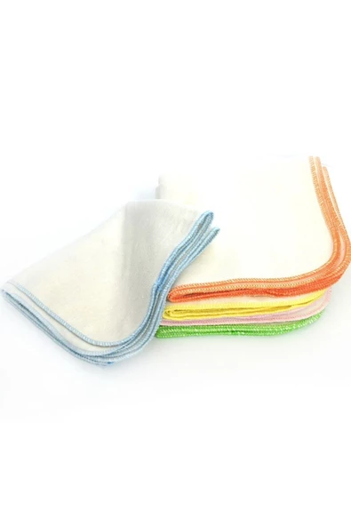 Babyjem Bebek Beyaz Penye Ağız Bezi 28x28 10lu ürün görseli 1