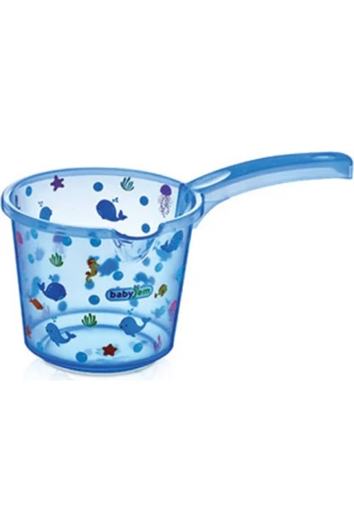 Babyjem Baby Jem Desenli Bebek Banyo Maşrapası Şeffaf Mavi ürün görseli 1