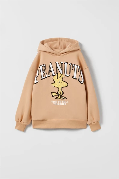 KIZ ÇOCUK PENATUS SNOOPY MODELLİ KAPŞONLU SWEATSHİRT ürün görseli 1