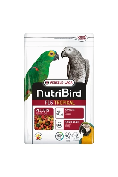 Nutribird P15 Tropical Pelet Yem 1 kg Kapalı Ambalaj ürün görseli 1