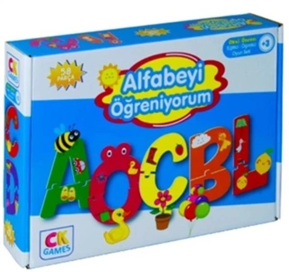 Eğitici Oyun Seti Alfabeyi Öğreniyorum 58 Parça Puzzle ürün görseli 1