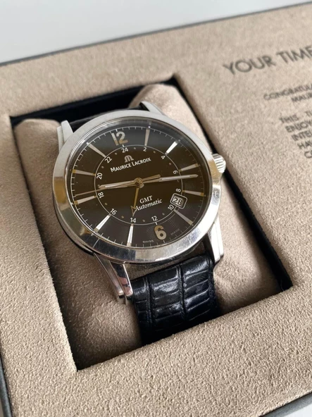 Maurice Lacroix Pontos GMT 40mm Deri Kordon Erkek Kol Saati PT6068 2. El ürün görseli 1