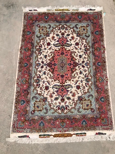 El Dokuma İpek Yün İran Tebriz Halı 218x148cm 004 ürün görseli 1