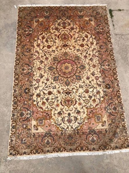 El Dokuma İpek Yün İran Tebriz Halı 300x200cm 007 ürün görseli 1