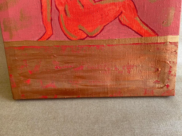 Kadın Nü Yağlı Boya Kanvas Tablo 70x40cm - Resim 11