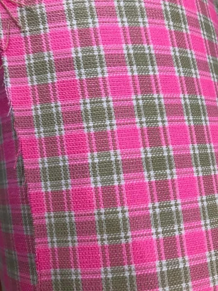 Ekoseli Pembe Kumaş 1,40x33,45 Metre ürün görseli 1