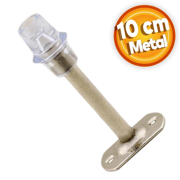 Kapı Stoperi Tamponu 10 cm Krom Metal Kapı Durdurucu Tutucu Vidalı Kapı Stopu Silikonlu ürün görseli 1