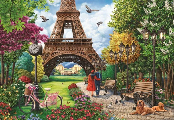 Anatolian 500 Parça Paris Baharı Eyfel Kulesi Puzzle ürün görseli 1
