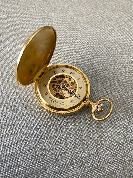 Bulova Caravelle İskelet Kadran Vintage Cep Saati 2.El (Eksikli) ürün görseli 1