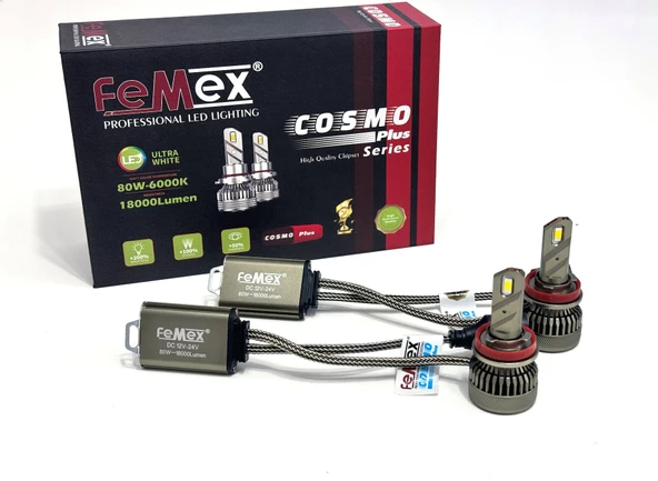 FEMEX Cosmo Plus H8/11 Far Ampulu CSP D-FORCE Chipset Led Xenon Led Headlight ürün görseli 1