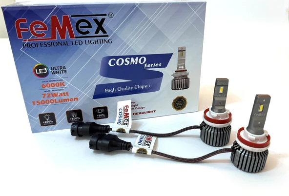 Fiat Freemont Led Xenon Kısa Far Aydınlatma Ampulu FEMEX Cosmo H11 ürün görseli 1