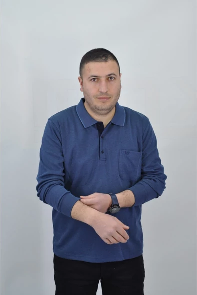 Polo Yaka Erkek Sweatshirt - Resim 2