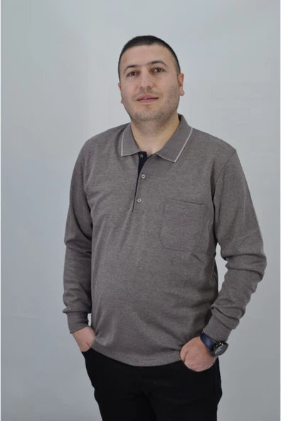 Polo Yaka Erkek Sweatshirt - Resim 7