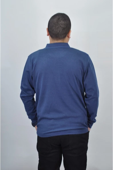 Polo Yaka Erkek Sweatshirt - Resim 3