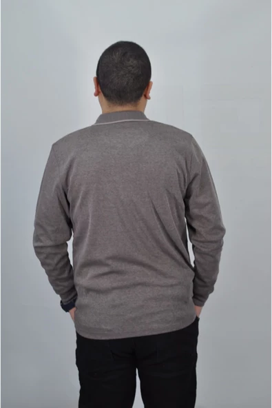Polo Yaka Erkek Sweatshirt - Resim 9