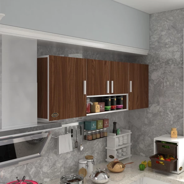 Kenzlife hazır mutfak packey cvz 060*180*22 mutfak banyo dolabı kapaklı raflı ürün görseli 1