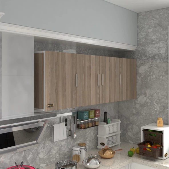 Kenzlife hazır mutfak silvanus crd 060*180*22 mutfak banyo dolabı kapaklı raflı ürün görseli 1