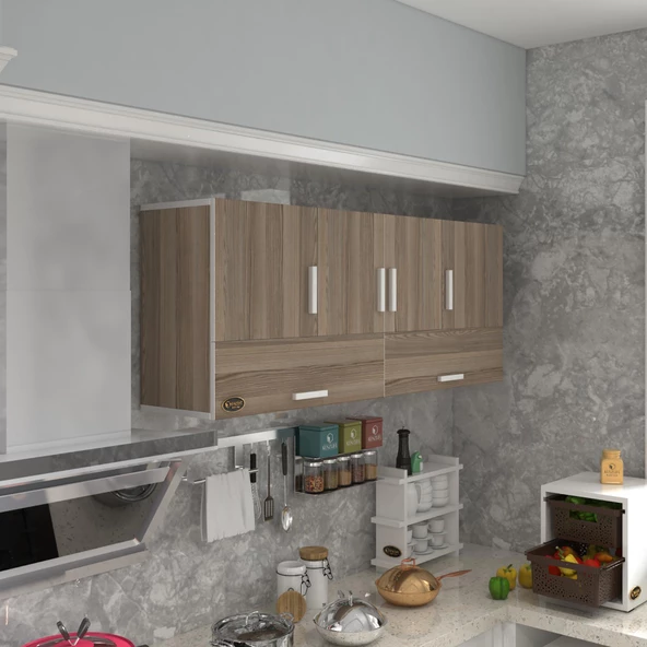 Kenzlife hazır mutfak general crd 060*150*22 mutfak banyo dolabı kapaklı raflı ürün görseli 1