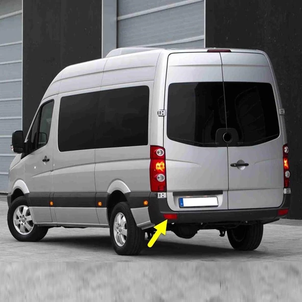 VW Crafter 2006-2016 Arka Tampon Sol Reflektörü Kedi Gözü 2E0945105 ürün görseli 1