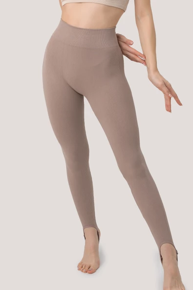 DoReMi Seamless Fitilli Sıkı Form Taban Bantlı Dikişsiz Kadın Spor Taytı ürün görseli 1