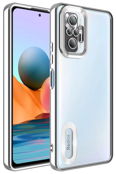 Xiaomi Redmi Note 10 Pro Kılıf Köşeleri Renkli Şeffaf Kamera Korumalı Silikon Luxury Kapak ürün görseli 1