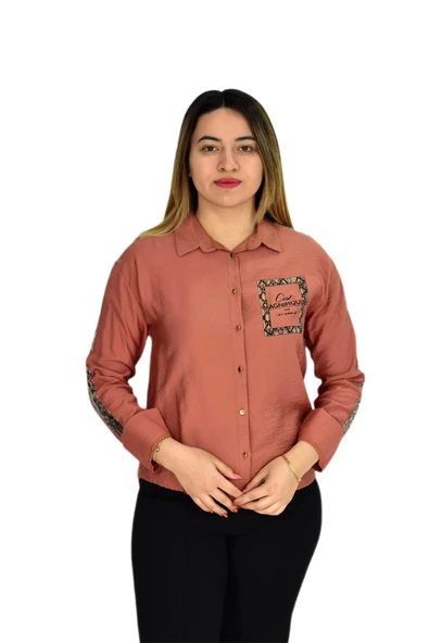Kadın Kol Omuz Işlemeli Gömlek B6395 BGL-ST02545 ürün görseli 1