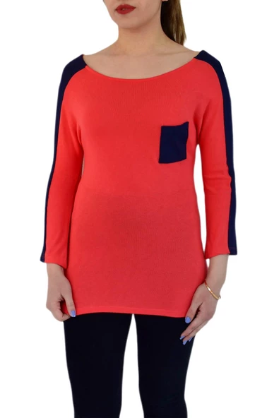 Kadın Kayık Yaka Turuva Kol Sweatshirt BRG-35341 ürün görseli 1