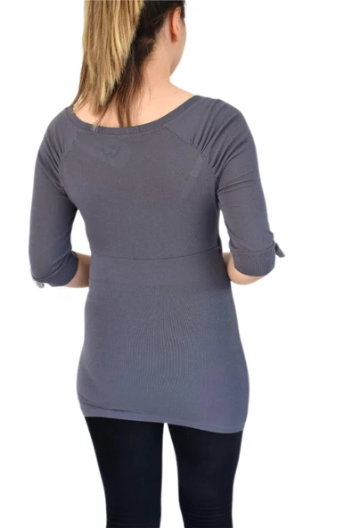 Kadın U Yaka Kadın Sweatshirt PG-3698 - Resim 5