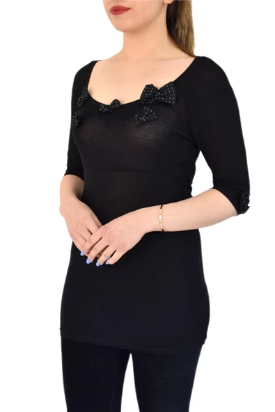 Kadın U Yaka Kadın Sweatshirt PG-3698 - Resim 8