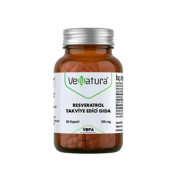 Venatura Resveratrol Takviye Edici Gıda 250 mg 30 Kapsül ürün görseli 1