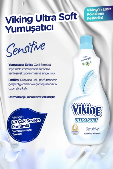 Viking Yumuşatıcı Soft Sensitive 1400 ml 1 Adet - Resim 3