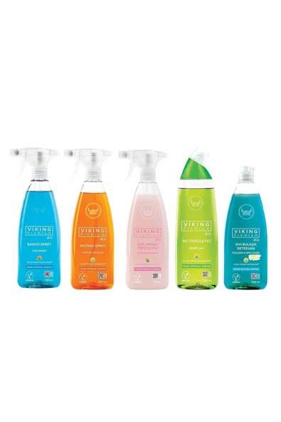 Premium 5'li (Mutfak,Banyo,Çok Amaçlı ,Wc Temizleyici,Bulaşık Deterjanı) Paket 750 ml ürün görseli 1