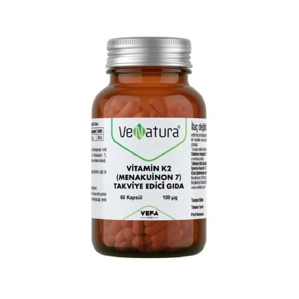 VeNatura Vitamin K2 (Menakuinon 7) Takviye Edici Gıda 60 Kapsül ürün görseli 1