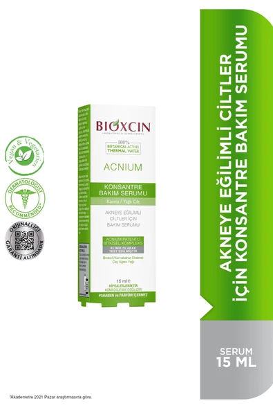Bioxcin Acnium Konsantre Bakım Serumu 15 ml ürün görseli 1
