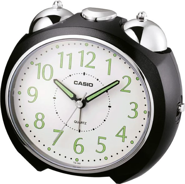 CASIO TQ-369-1DF ALARMLI IŞIKLI SİYAH ÇALAR MASA SAATİ ürün görseli 1