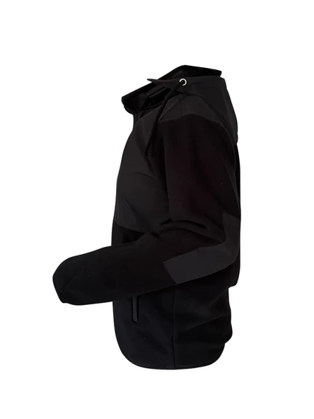 Softpolar Kapüşonlu Mont - Siyah - Slim Fit - Resim 2