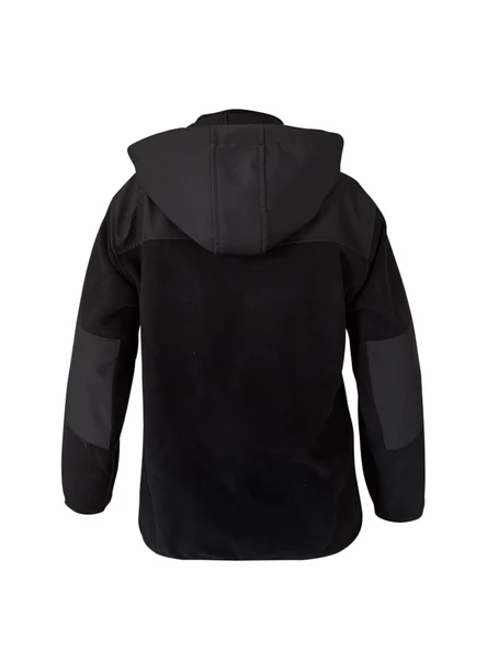 Softpolar Kapüşonlu Mont - Siyah - Slim Fit - Resim 3