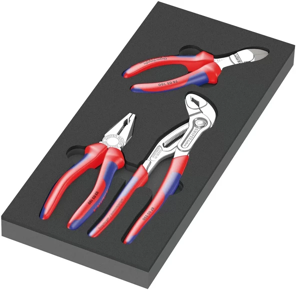 Wera 9780 Özel Kesim Süngerli KNIPEX Pense Set 1 ürün görseli 1
