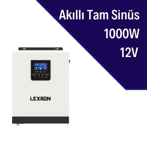 Lexron Smart 1KW 1000 W 12V Tam Sinüs Akıllı İnverter ürün görseli 1