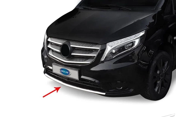 OMSA Mercedes Vito W447 Krom Ön Tampon Difüzör Çıtası 2014-2024 Arası ürün görseli 1