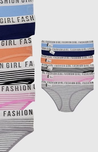 Tutku 12 'li Hera Fashion Girl Bayan Bikini Külot Kombin ürün görseli 1