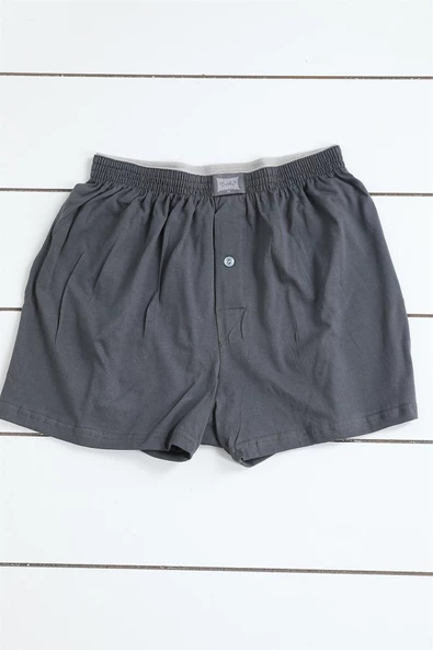 Erkek Gri Penye Düz Boxer 6 Lı - Resim 4
